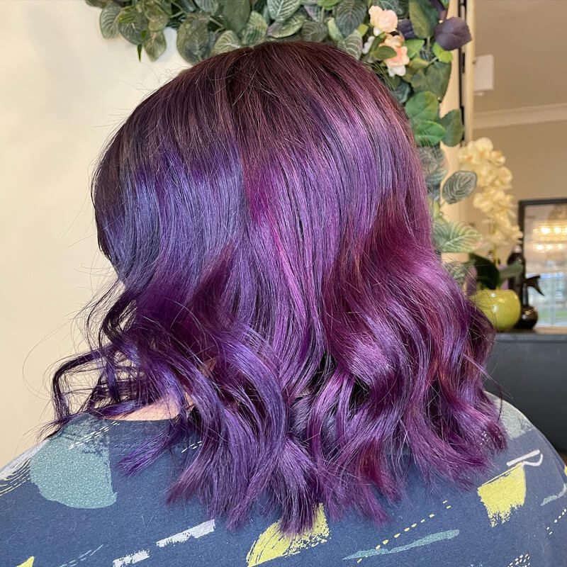 Photo Of Purple Hair Style