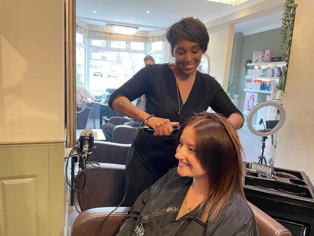 Photo Of Charlene Cutting Hair In Hush Hair Salon